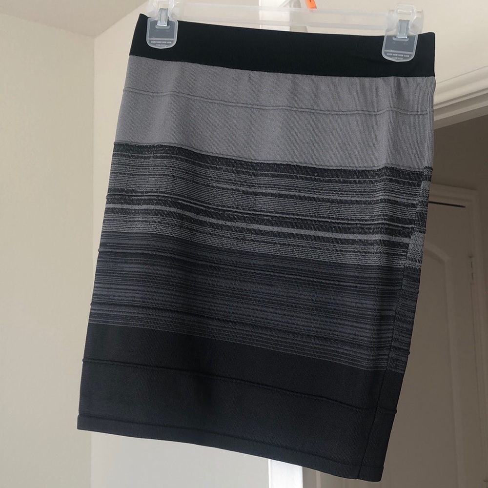Grey banded skirt